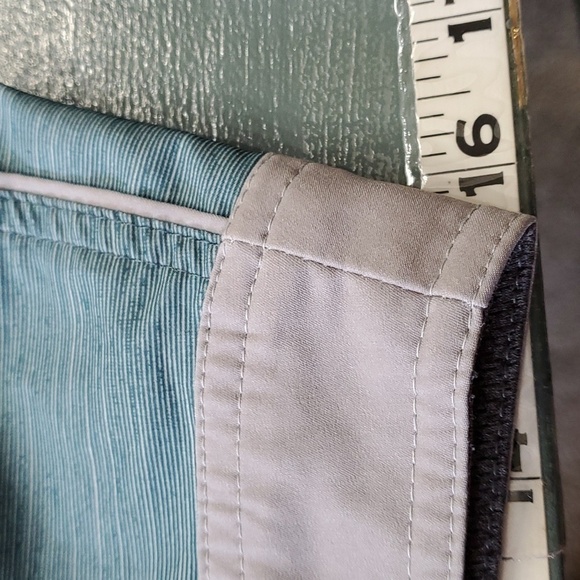 RIPCURL MIRAGE BOARD SHORTS. 30". BLUE, GRAY, ORANGE AND GRAY. TIE.. - Picture 9 of 10